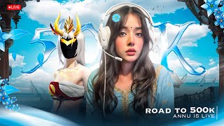 RANK PUSH ON LIVE ||Annu Play|| Road To 500K  Booyah!❤ || #freefirelive #shortfeed #femalegamer