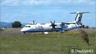 preview picture of video 'Take off | Flybe | Dash8 Q400 | G-FLBD | Clermont-Ferrand Auvergne airport | with ATC'