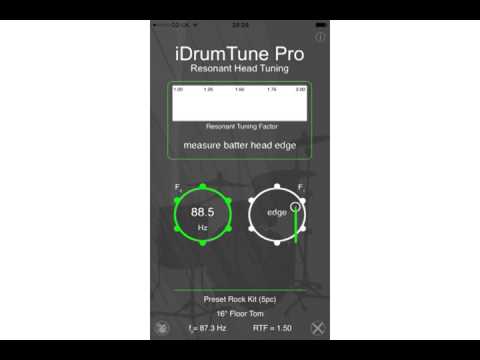 Tune the resonant drum head to make your drums come alive!… iDrumTune Pro drum tuner app