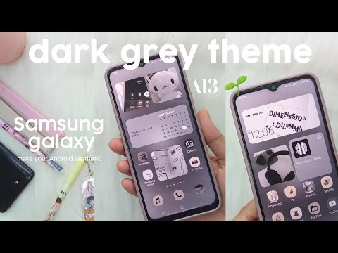 make your Android phone aesthetic| dark grey theme ✨| Samsung a13 aesthetic