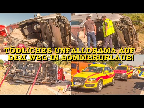 [TÖDLICHER HORRORUNFALL AUF FAHRT IN URLAUB] - ZWEI TOTE & SECHS VERLETZTE - | KLEINBUS ÜBERSCHLAGEN