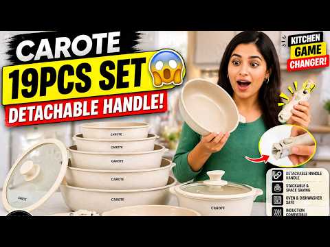 CAROTE Cookware Set Review â Detachable Handle Magic! đ±