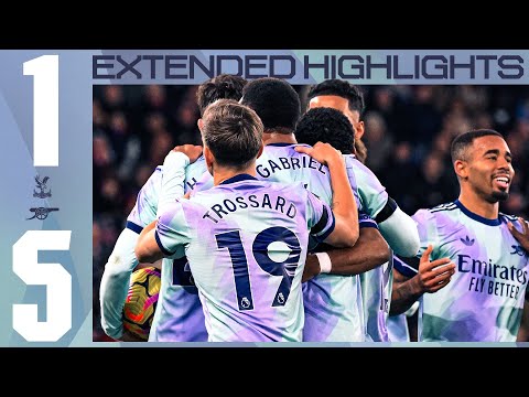 JESUS SCORES A DOUBLE! | EXTENDED HIGHLIGHTS | Crystal Palace vs Arsenal (1-5) | Premier League