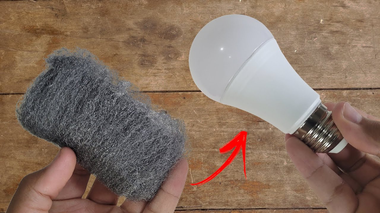 Apenas 1 bombril e 1 alumínio e você conserta qualquer lâmpada de led