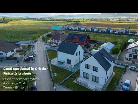 Casa noua de vanzare, 4 camere, 2 bai, terasa 21 mp, zona linistita — Video