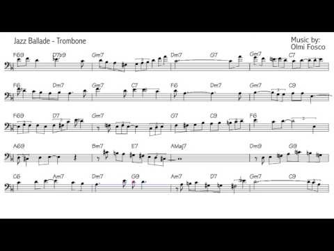 Trombone jazz Improvisation lesson - Beginner Level - "Road to Paris" score