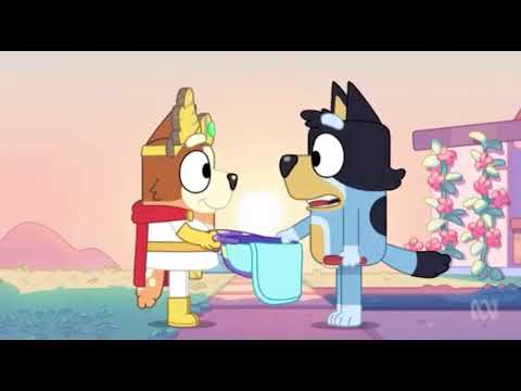 Bluey season 3 - Fairytale | Young Bandit and chilli meeting scene by Binutoons 💙🧡
