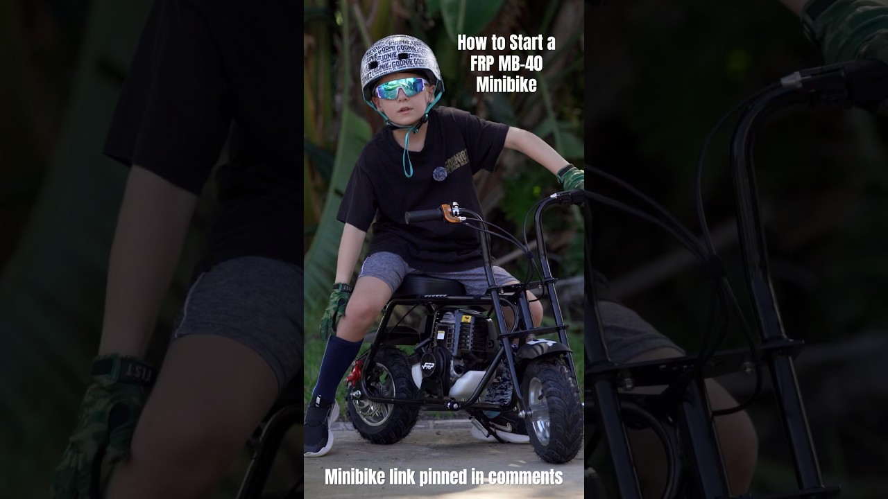 How to Start the FRP MB-40 Minibike by a 7 Year Old Rider. #minibikes #frpmb40 #minibikers #mb40