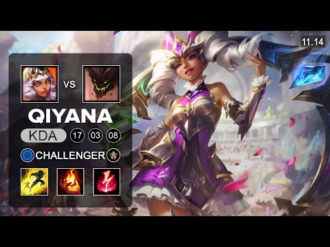 Qiyana Mid vs Malphite - EUW Challenger Patch 11.14