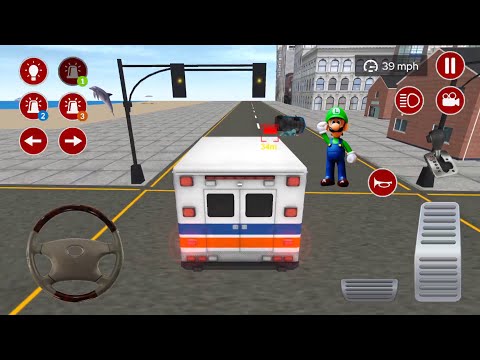 American Emergency Ambulance Van Driving Simulator #1- (Gameplay)