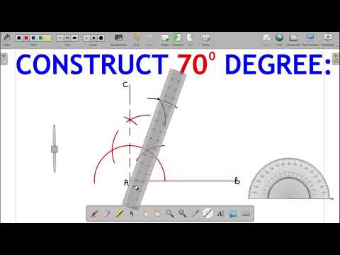 HOW TO CONSTRUCT 70 DEGREE WITH COMPASS