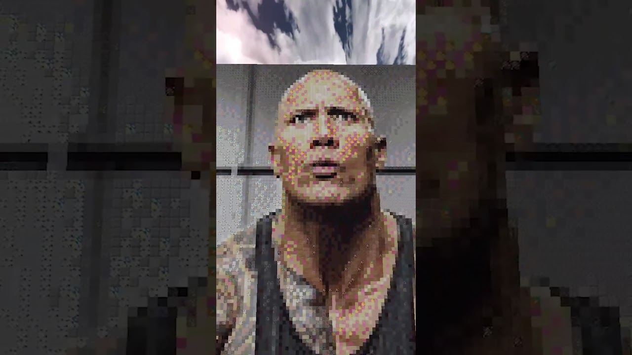 The Rock Minecraft Pixel Art