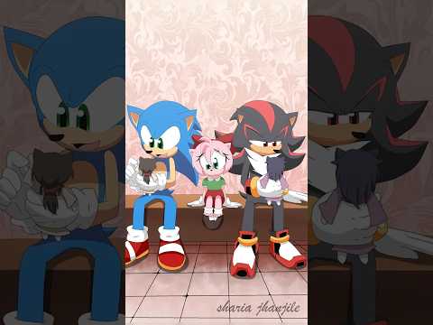 sonic, amy y shadow  (ANIMACION) #viral #humor #entertainment