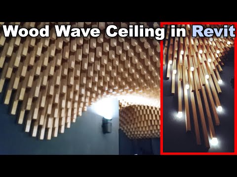 Wood Wave Ceiling Construction in Revit Tutorial - With Schedule