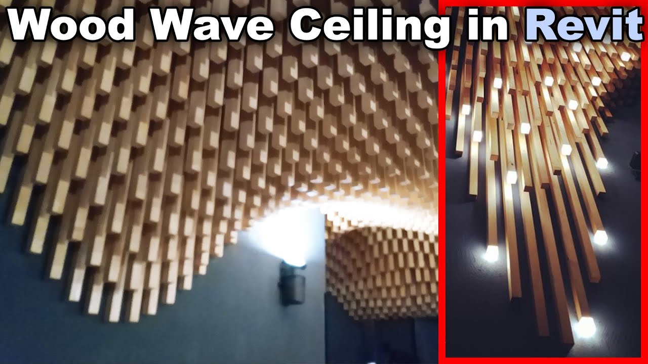 Wood Wave Ceiling Construction in Revit Tutorial - With Schedule