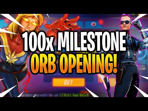 100x MILESTONE ORB OPENING! - MARVEL Strike Force - MSF
