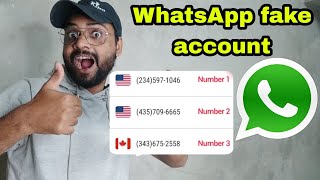 WhatsApp fake account | how to create WhatsApp fake account 2022