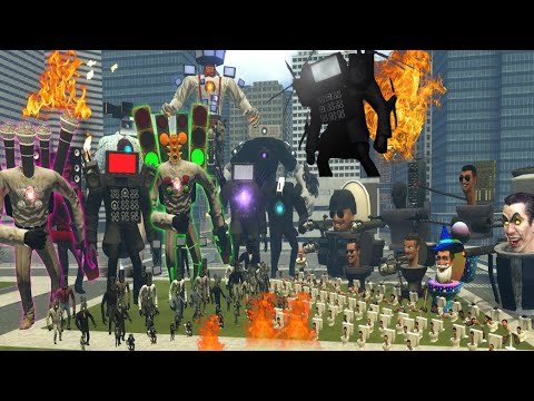 Skibidi-Toilette 49 MECHA-AMPEL-MANN-BOSS GEGEN ALLE SKIBIDI-TOILET-BOSSE In Garrys Mod