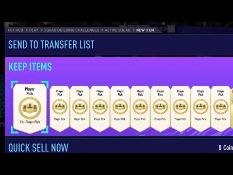 10 × 81 Player picks ~650K PLAYER~ FIFA 21