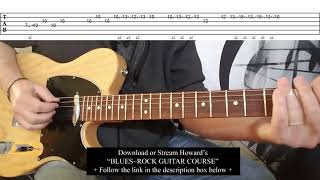 THE BLUEST BLUES BY ALVIN LEE - How To Play George Harrison&#39;s Slide Solo From The Bluest Blues