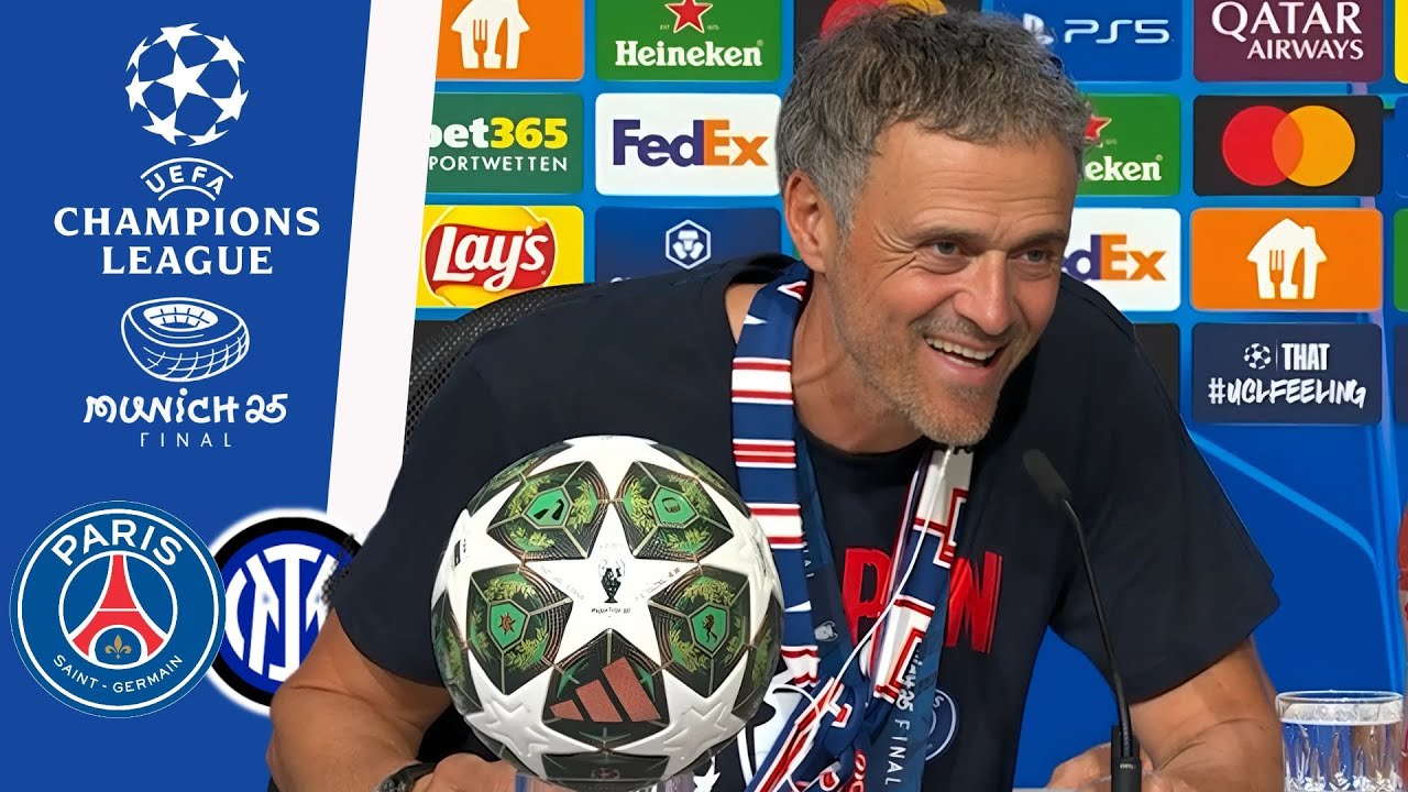 Luis Enrique's reaction after winning the PSG vs. Inter match | Champions League Final