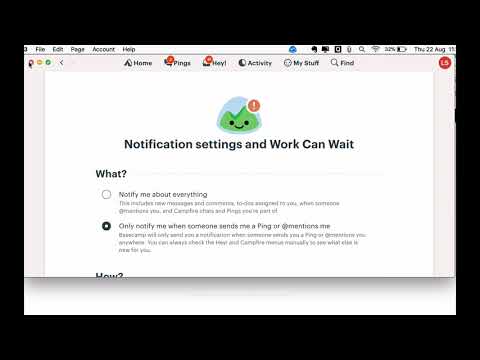 XR Training   Basecamp  Adjust Email Notification Settings
