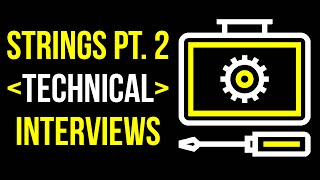 String Manipulation Part 2 for Technical Interviews! Learn about split, compareTo, trim, and more!