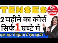 All Tenses in 1 Hour || Tense in English Grammar || Present tense, Past tense and Future tense