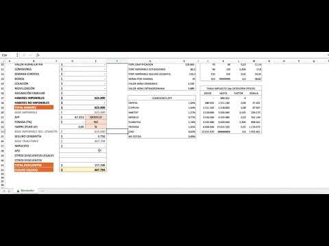 Sueldo Liquido En Excel