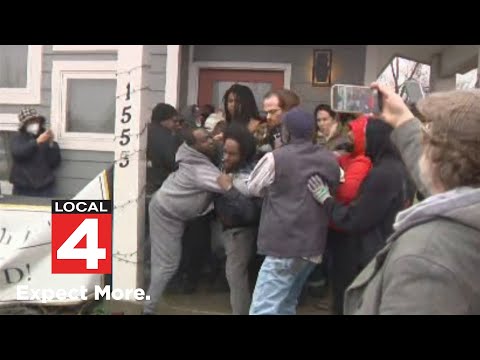 Tiny home eviction turns violent on Detroit's west side