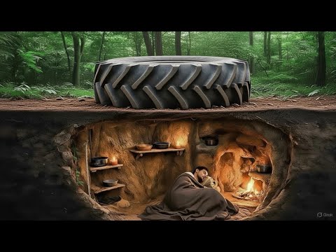 Bau eines geheimen Überlebensbunkers im Wald – Bushcraft-Fertigkeiten