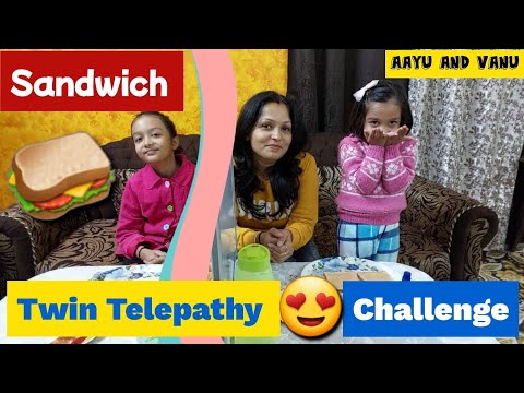 SANDWICH TWIN TELEPATHY CHALLENGE 🥪🤩 | Aayu Vs Vanu Challenge | Aayu and Vanu