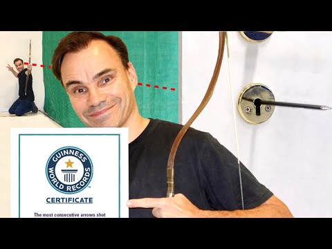 Archery World Record: Most arrows through a keyhole