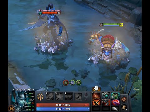 SLARK vs Phantom Assassin - dota 2 / who WIN ?  1 vs 1 full items