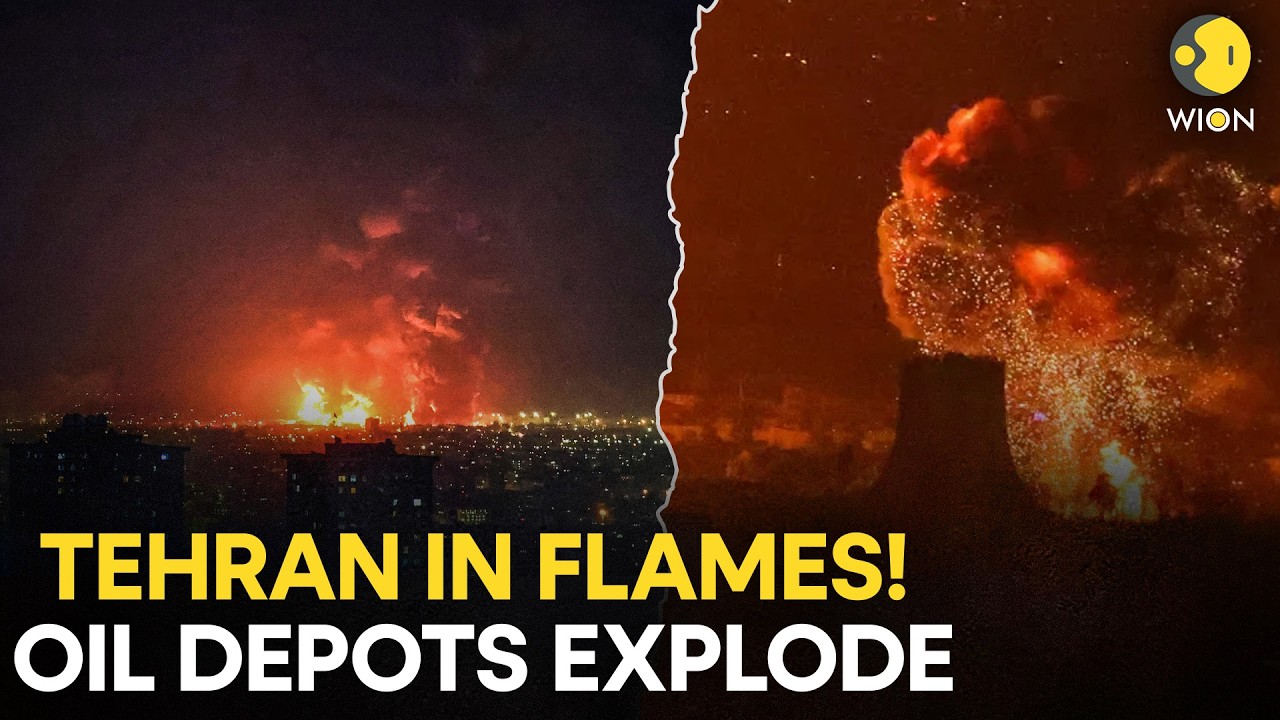 Israel Hits Tehran Oil Depots — Massive Fire Lights Up Iran’s Capital | WION Originals
