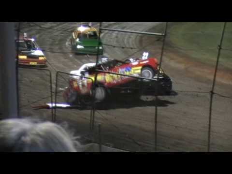 Hayden Brims Rollover - Juniors Sedans - Lismore Speedway - 18.02.17