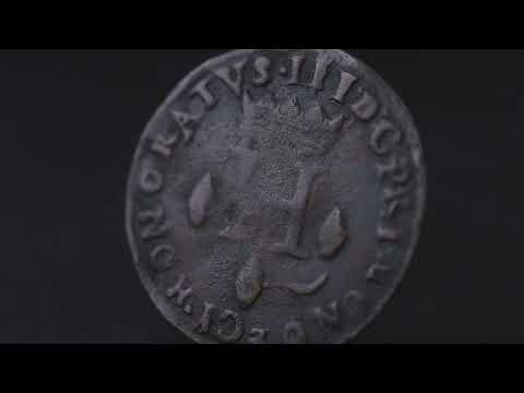 Monnaie, Monaco, Honore III, 8 Deniers, Dardenna, 1735, TTB, Cuivre