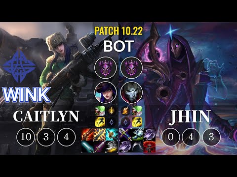 ES Wink Caitlyn vs Jhin Bot - KR Patch 10.22