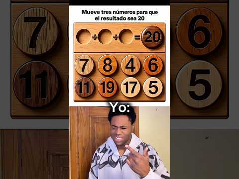 Mueve tres números para que el resultado sea 20