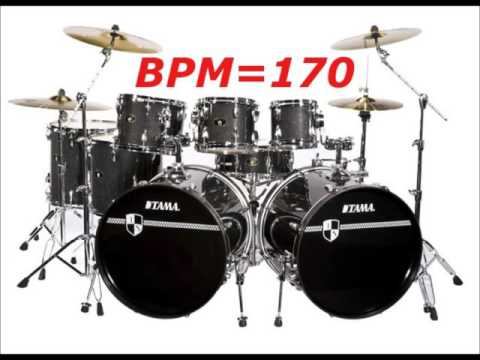 BPM=170 Simple Straight 8Beat - Drum Track / Loop / Metronome