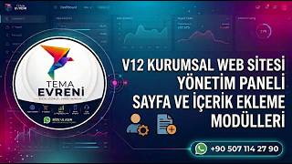 2- V12 Kurumsal Web Sitesi Yönetim Paneli İçerik ve Sayfa Giriş Modülleri