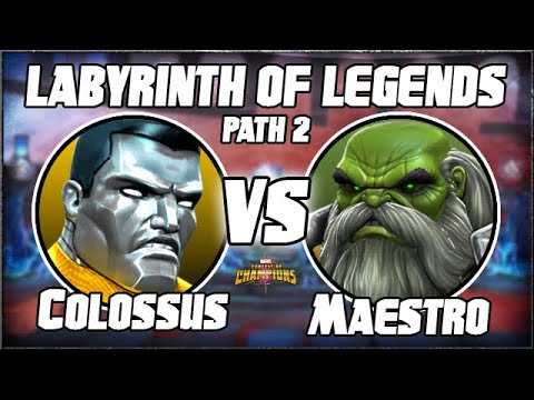 Colossus vs Maestro - Labyrinth Of Legends Path 2 (Marvel Contest of Champions - MCOC LOL)