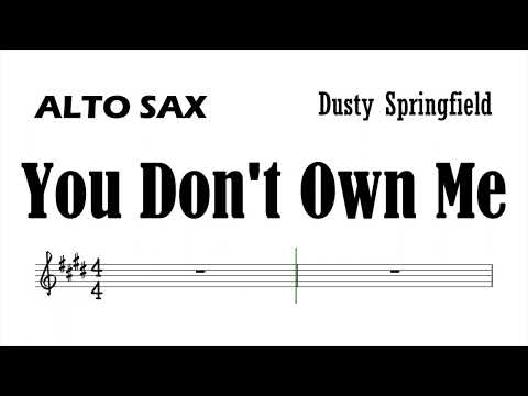 You Don't Own Me Alto Sax Sheet Music Backing Track Play Along Partitura