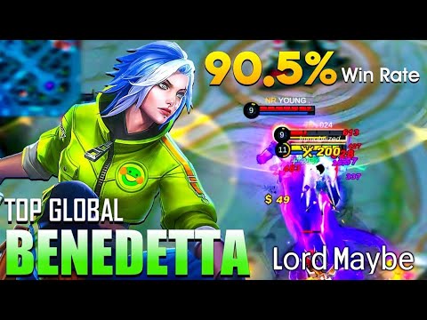 90.5% Win Rate, Benedetta Perfect Offlaner | Top Global Benedetta by Lord Maybe- Mobile Legends
