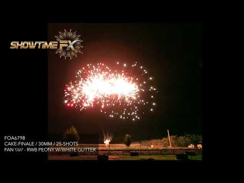 FOA6798: FINALE BOX RWB W/WHIT GLITTER - FAN \\I//