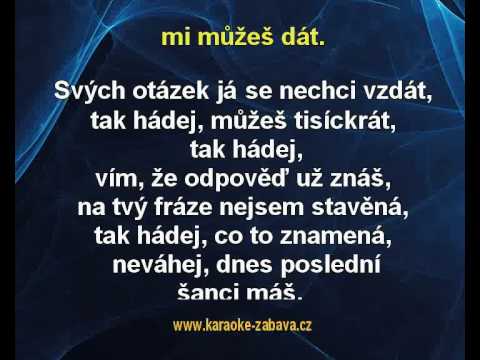 Hádej - Helena Vondráčková Karaoke tip