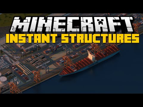 MC Naveed - Minecraft - Minecraft: INSTANT STRUCTURES MOD EP.2 (Stadiums, Scrap Yards & More) Mod Showcase