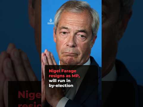 Nigel Farage resigns as MP, will run in UK by-election | #ajshorts