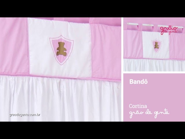 Cortina Urso Escudo Rosa | Ref: 54168