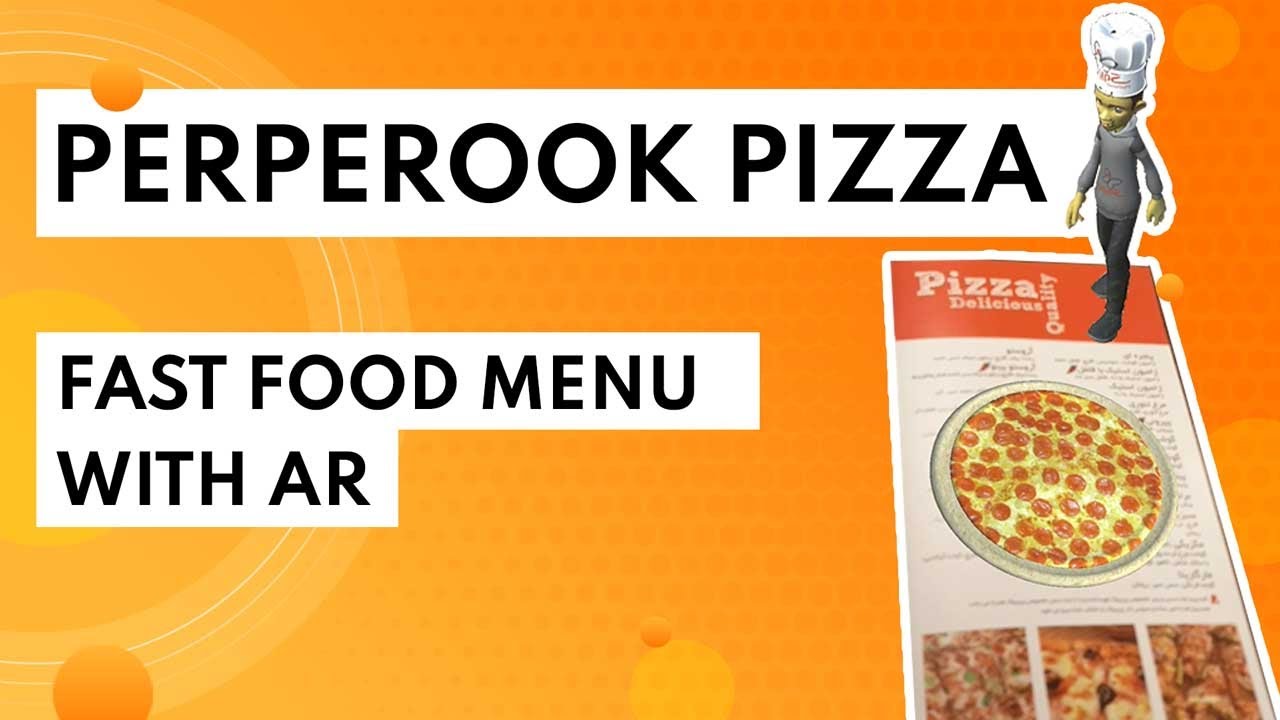 AR fast food menu “Perperook pizza” | SunReality